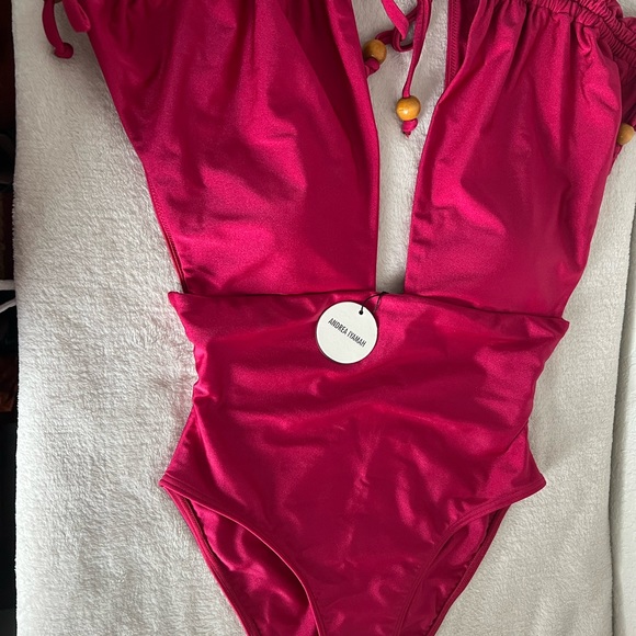 Andrea Iyamah one piece bathing suit. Roba Drawstring One-Piece Swimsuit. - Picture 5 of 5